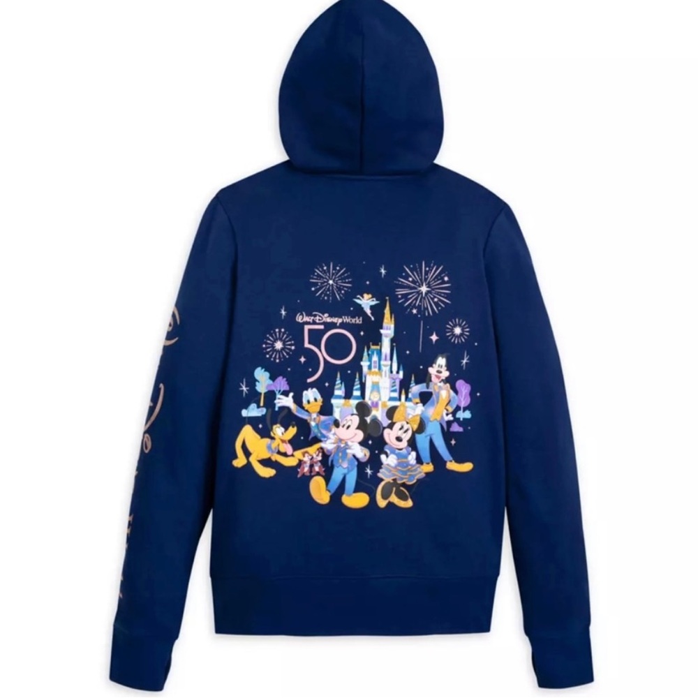 Disney Parks 50 Walt Disney World Mickey Zip Up Hoodie Sweatshirt Medium